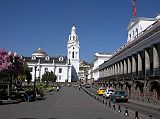 Ecuador Quito 02-06 Old Quito Plaza Grande Presidential Palace And El Panecillo